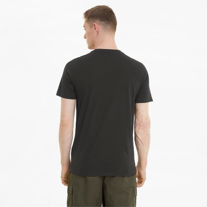 PUMA Classics Logo Mens Black T-Shirt - Image 2